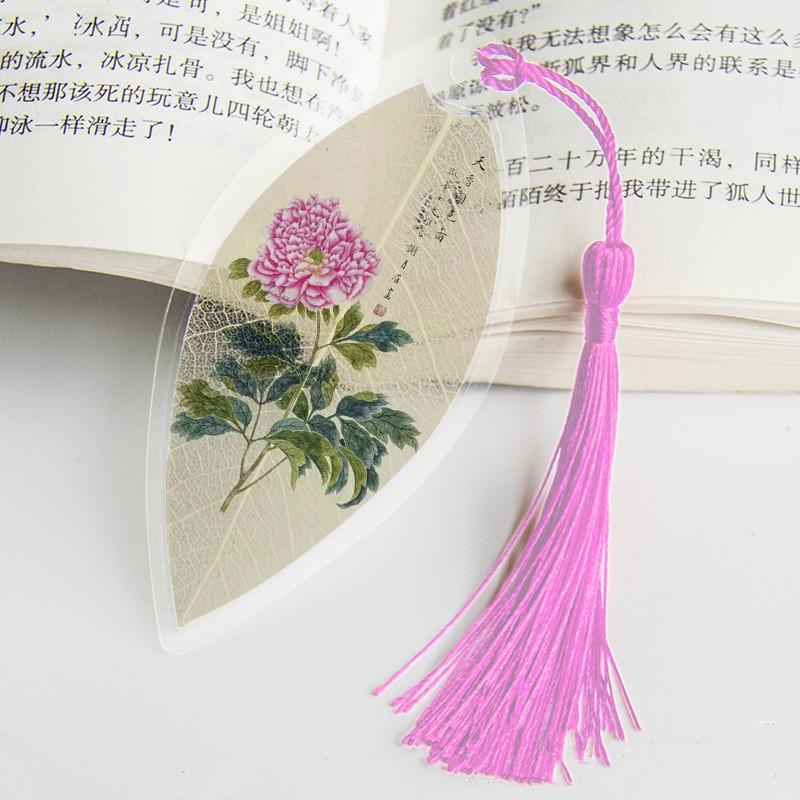 Ancient Chinese Landscape Painting Bookmark Beautiful Beautiful Leaf Vein Bookmark Gift To Classmates and Friends