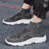 Мужские кроссовки для бега 2026 года Flyknit Mesh Slip-On High-Top - Удобная спортивная повседневная обувь на осень