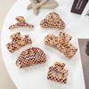 Bofeiya Retro Plaid Acetate Updo Claw Clip - Versatile Hair Accessory