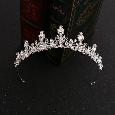 Свадебная корона из сплава с кристаллами, королевская повязка на голову, детская вечеринка, день рождения, корона, простая свадебная корона, украшения для головы, Хан