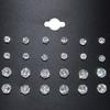 Shiny Fashion For Women Round Metal Crystal Accessories Stud Earrings Earring Sets Jewelry