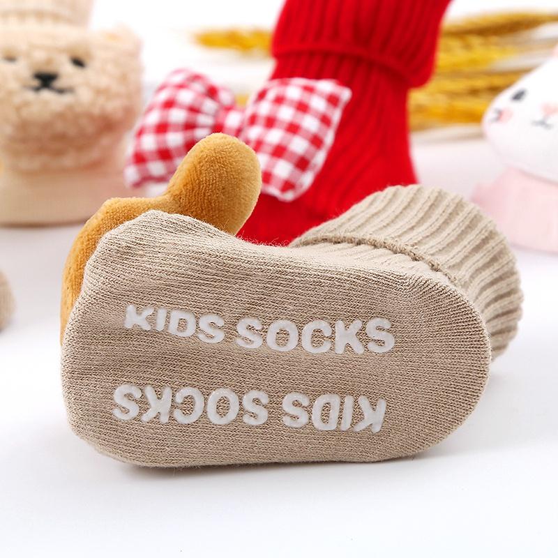 Детские носки, нескользящие носки для малышей, милые хлопковые носки с героями мультфильмов для мальчиков и девочек