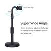 Desktop Cell Phone Stand Holder Clamp Tablet Stand Adjustable Height Portable Stable Round Base for Watching Online