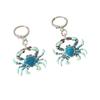 Zinc Zinc Alloy Crab Shape Drop Earrings Jewelry Gradient Crab Ear Buckle  Beach Resort Sea Breeze