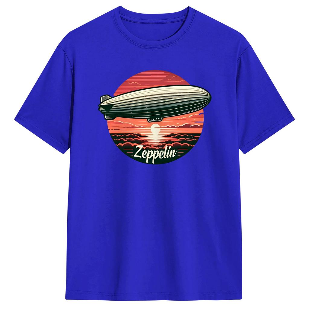 Streetwear TShirt Summer Leds Zeppelins Music Band Leisure T Shirts  Pure Cotton Tshirt for Unisex Aesthetic Short Sleeve Top Tees