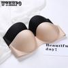 Non-slip Strapless Bra Women's Summer Invisible Bra Beautiful Back Bra Thin Sexy Gathering Underwear Push Up Bra Sensual Lingerie Woman