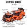 With Display Base 1/32 Alloy Die-cast Mustang Automobile GT500 Car Model Simulation Sound and Light Children's Toy Car Boy Gift Christmas Gift
