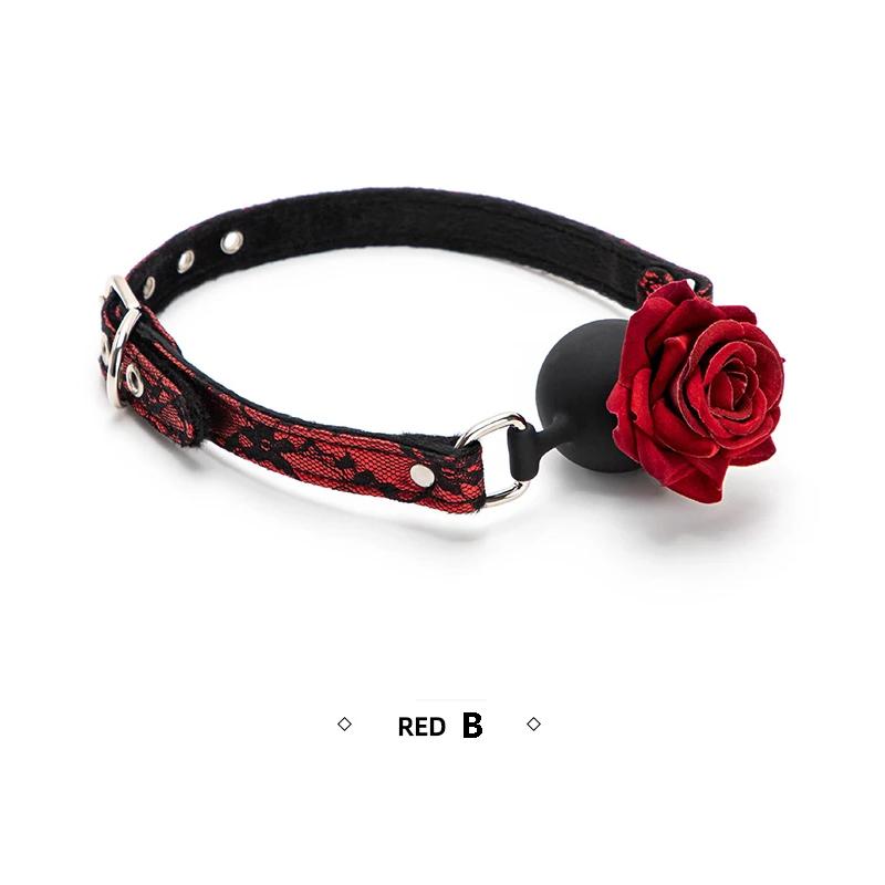 5 цветов роза рот кляп сексуальный ретро кружевной узор бондаж БДСМ рот мяч собака раб флирт взрослые игры секс игрушки для женщин пара