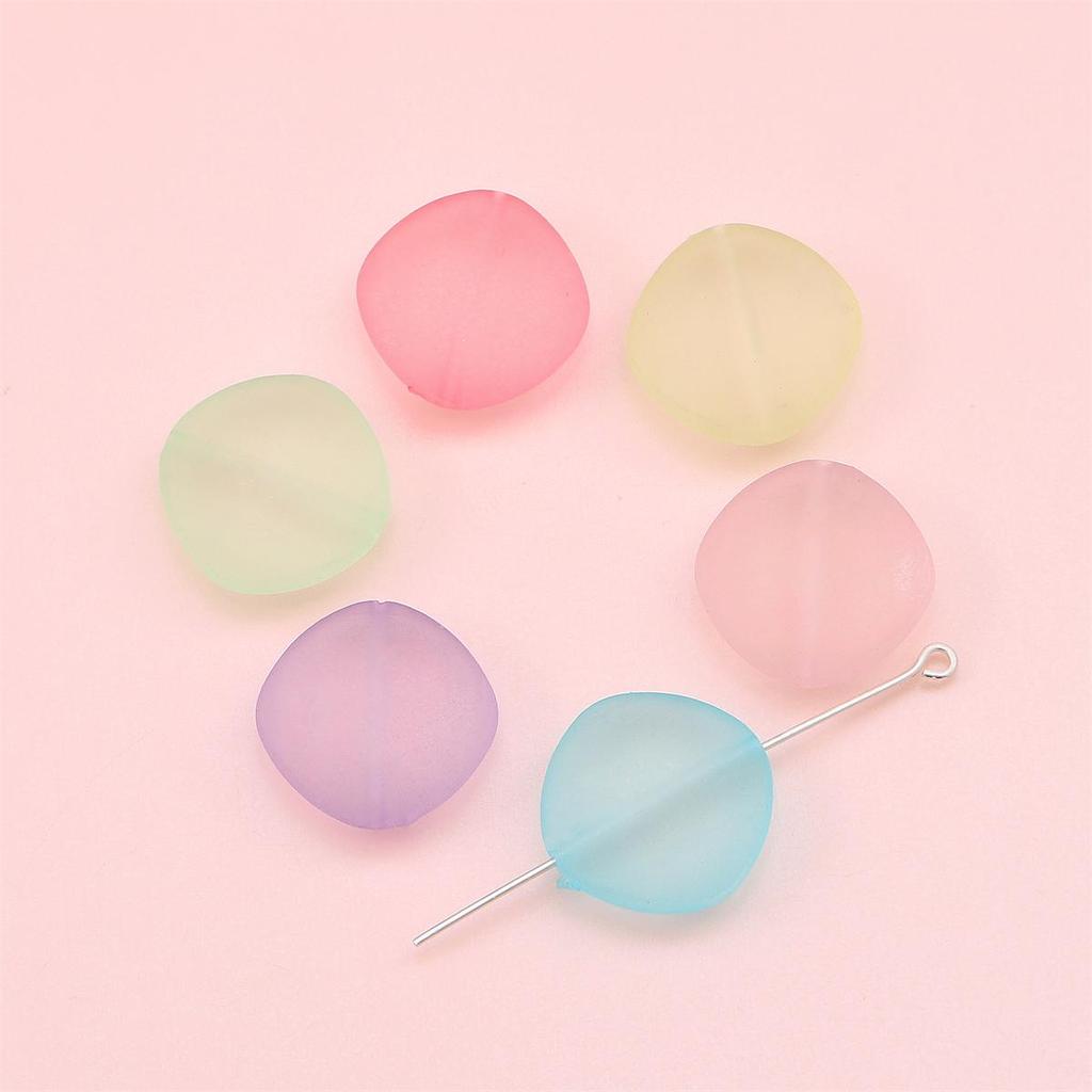 6 шт. акриловые матовые бусины персиковое сердце алмазные бусины для DIY ожерелье браслет серьги изготовление ювелирных изделий аксессуары для рукоделия