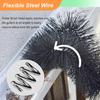 Flexible Bendable Gutter Cleaning Brush Head With Steel Wire For Efficient Debris Removal Drainage Systems Cleaning Tool