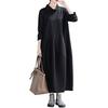 Gdnelhuonox Cocoon Polo Loose Long High Midi Wear Women's Dress, Dress, Long, Fit, Sleeves, Loungewear, Neck, Length, Winter, Fall/Winter