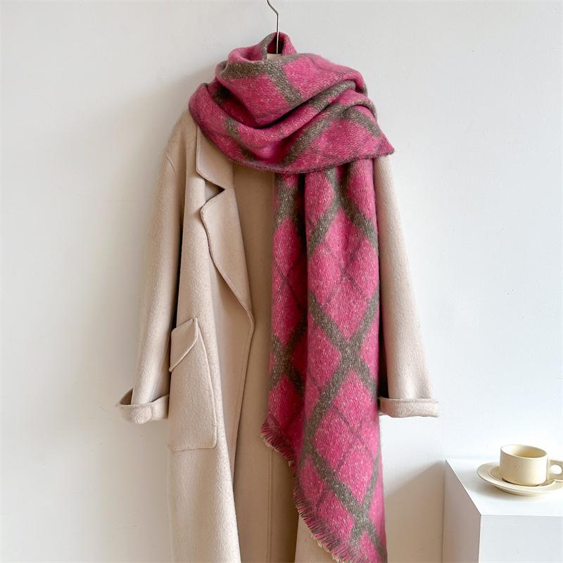 New Thickened and Elongated Winter Scarf Cashmere Feeling Shawl and Wraps Pashmina Neckerchief Bufanda Female Poncho 48Colors