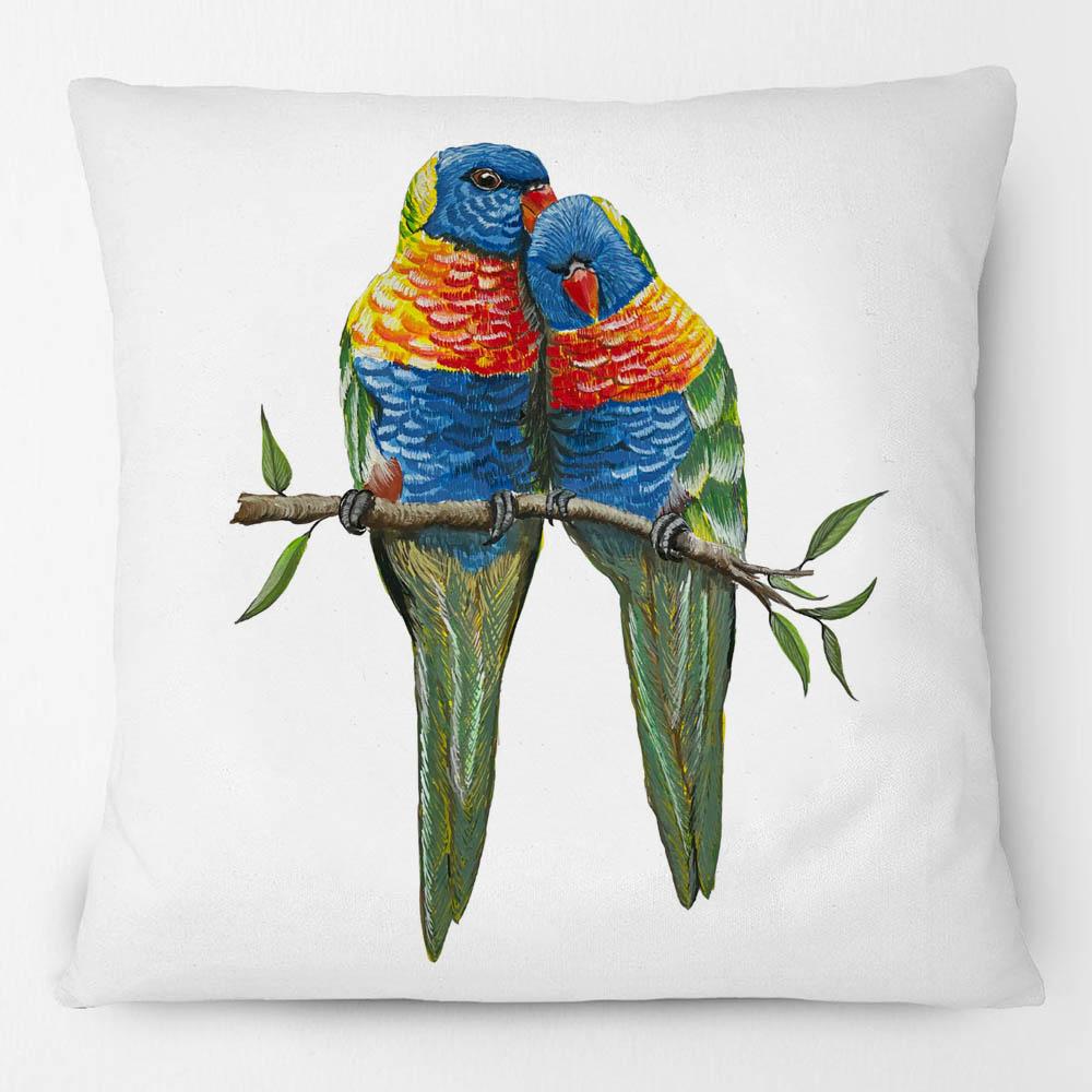 Australian Kookaburra Magpie Cockatoo Lorikeet Galah Birds Animals Painting Cushion Covers Pillow Case For Sofa