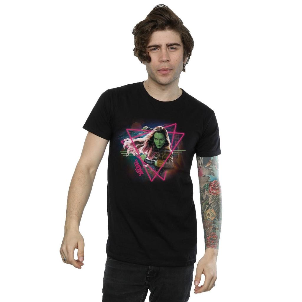 Marvel Mens Guardians Of The Galaxy Neon Gamora T-Shirt