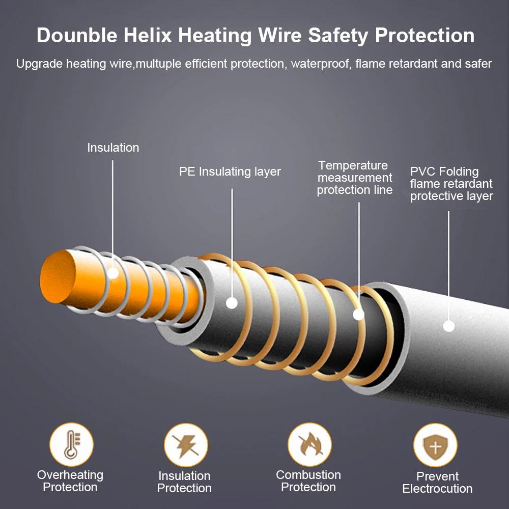 Электрическое одеяло 220 В, более толстое, автоматический термостат, электрическое нагревательное одеяло, грелка для тела, тепловой матрас для комнаты, одеяло с подогревом