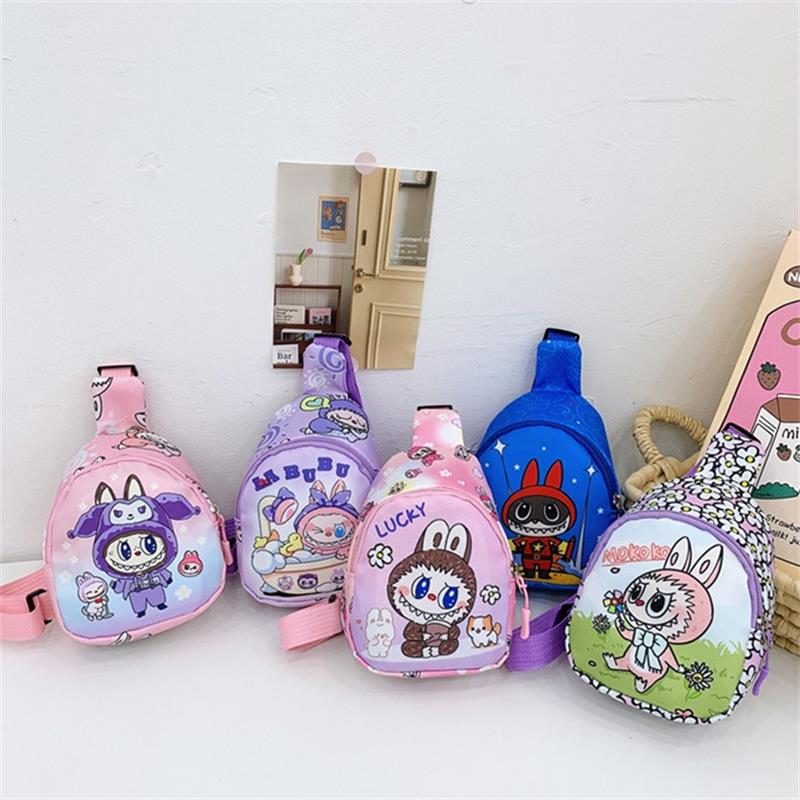Cute Labubu Fanny Pack Children'S Chest Bags Shoulder Crossbody Bag Girls Boys Outdoor Travel Waist Purse Kids Accessories Gifts