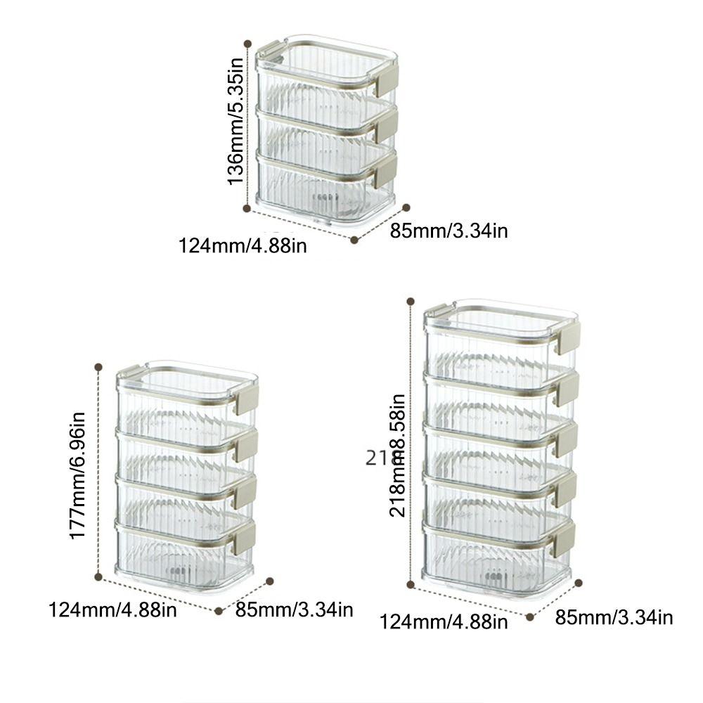 Transparent Sealed Jars Stacking Kitchen Sealed Boxs Durable Food Storage Box