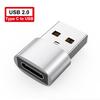 LED USB 3.0 To Type C Adapter OTG To USB C USB-A To Micro USB Type-C Female Connector For Samsung Xiaomi POCO Adapters