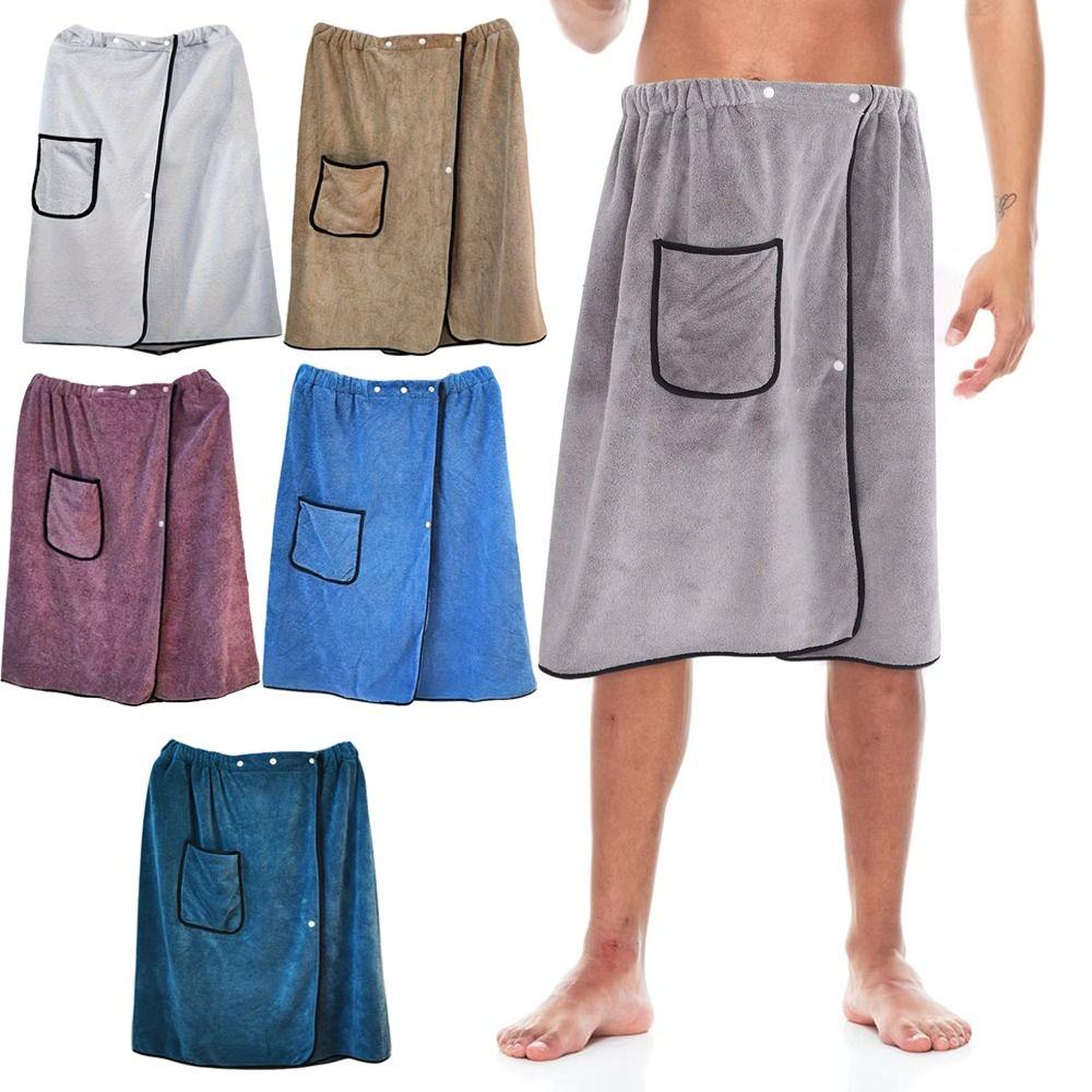 Coral Fleece Wearable Towel Soft Comfortable Beach Wrap Thick Design Bath Skirt Pool Use