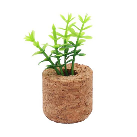 Yousheng Artificial Potted Succulents Plants Refrigerator Magnet Home Office Kitchen Locker Fridge 3D Miniature Cork Pot Fake Plants Magnetic