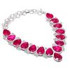 Натуральный Рубин(Смоделированный) Ювелирные изделия из серебра 925 пробы с драгоценными камнями, ожерелье 18 дюймов p0e12
