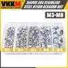 165 Pieces of 304 Stainless Steel Nylon Hex Nut Set Combination