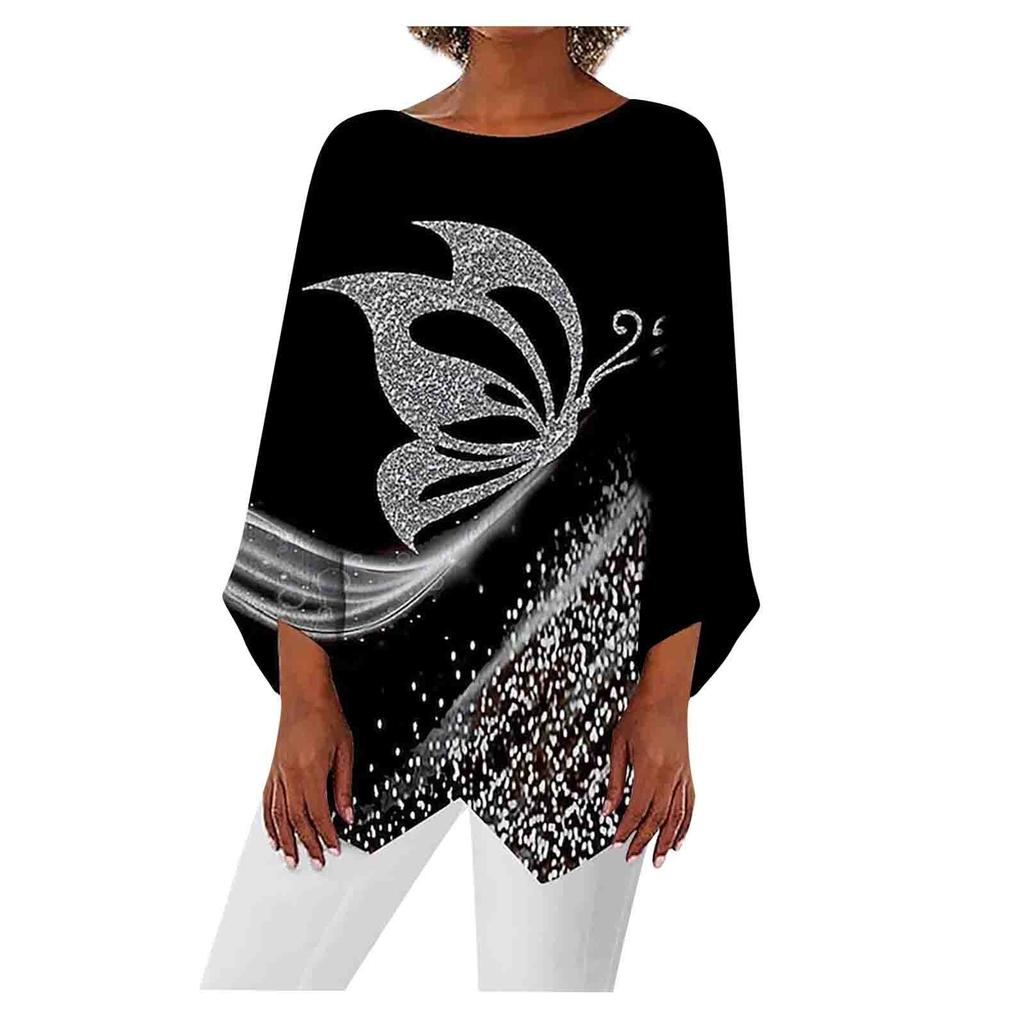 Женские топы с геометрическим принтом и длинными рукавами, дышащая рубашка с круглым вырезом и панелями