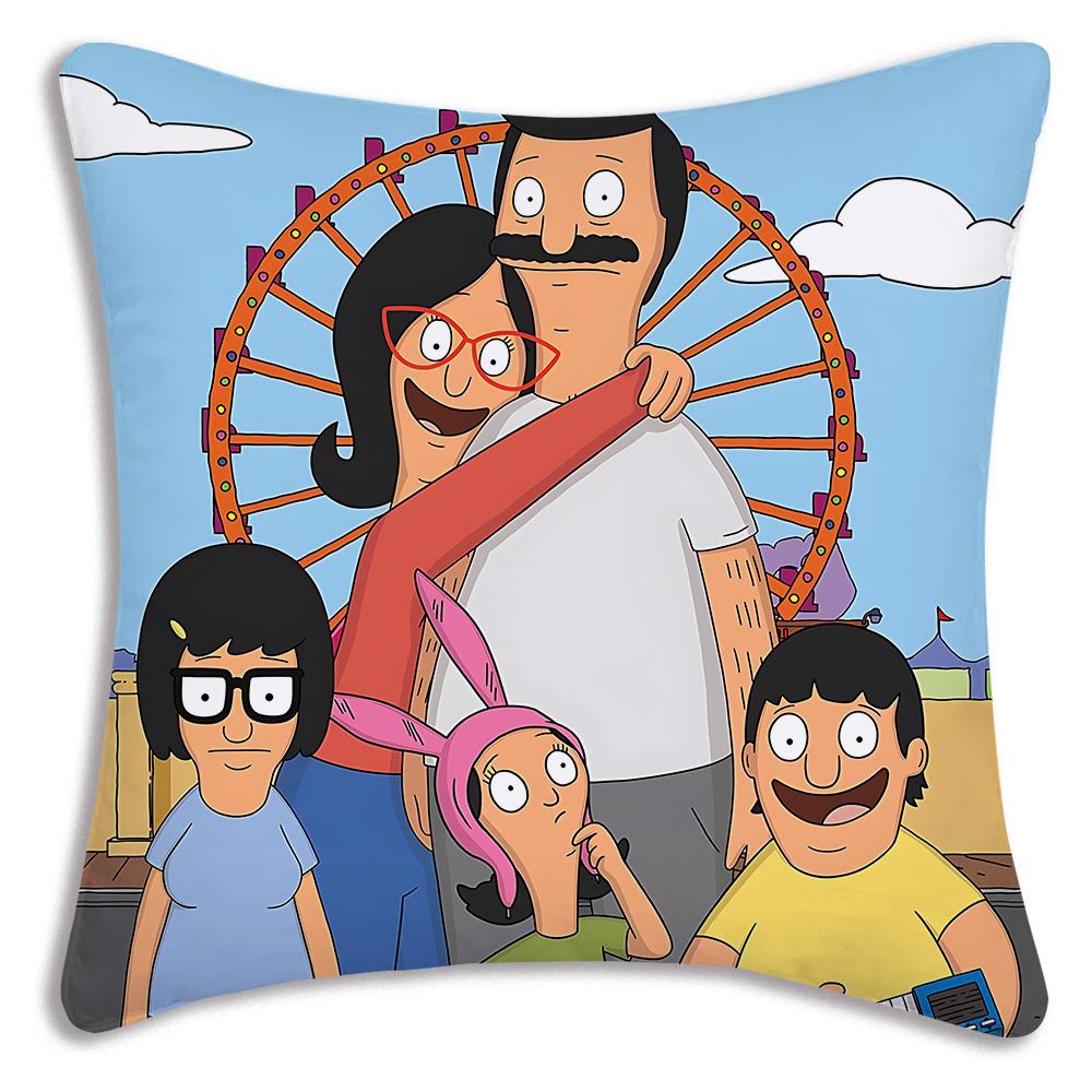 Мультяшные наволочки B-Bobs B-Burgers Мультяшные декоративные чехлы для дивана Домашние двухсторонние чехлы для подушек Короткий плюш Милые чехлы для подушек
