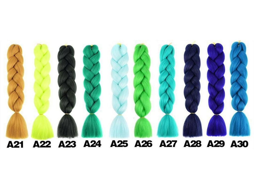 Африканский монохромный градиентный парик с косичками - химическое волокно для наращивания волос
