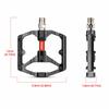 1 Pair Black and Red Bike Foot Pedal 9/16 Inch Thread Flat Bike Pedals  Cycling Upgrade