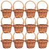 12 шт. Мини-корзина для покупок, украшение, цветок, миниатюрный реквизит, домашние корзины, ротанг, маленькое плетение