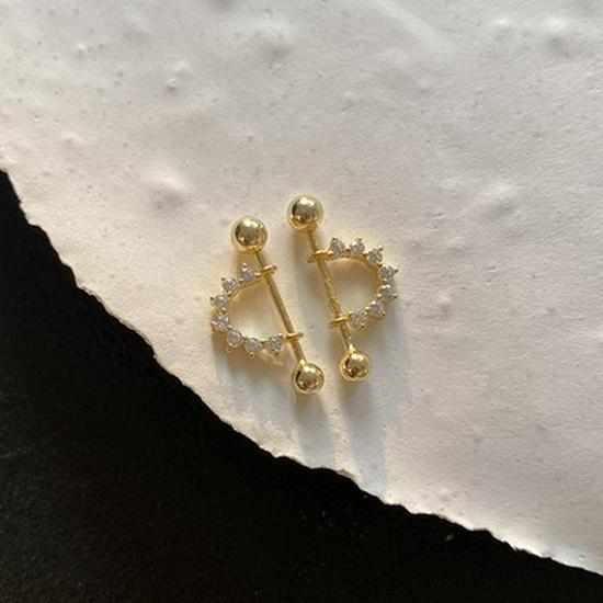 Exquisite Small 925 Silver Diamond Earrings for Women - Korean Style