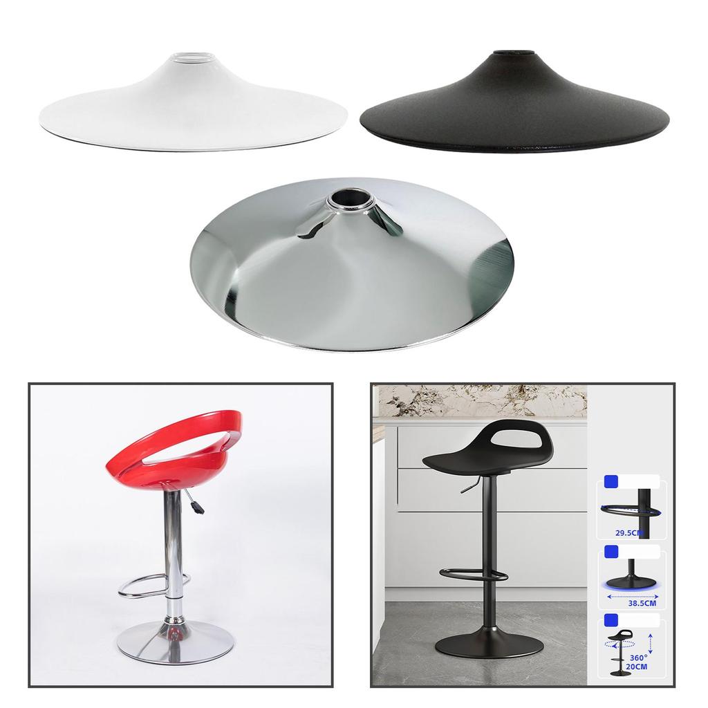 Heavy Duty Iron Bar Stool Base Replacement Metal Swivel Chair Plate Round Design for Kitchen Bar Chair