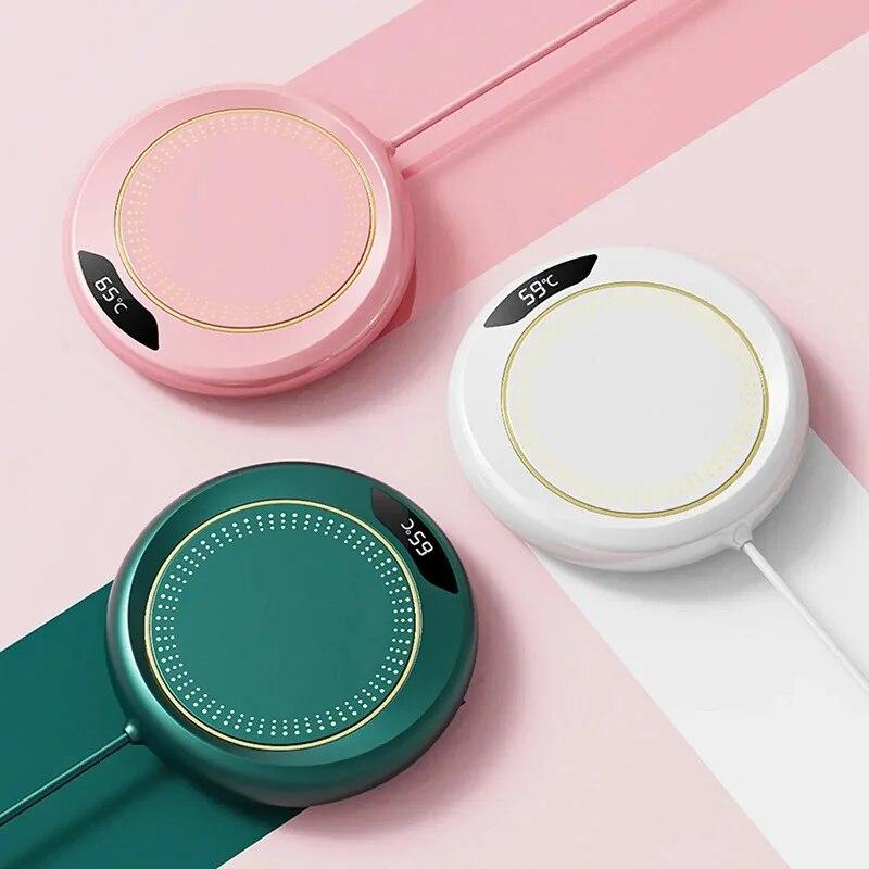 Термостатический нагревательный элемент USB для домашнего обогревателя Coaster с 3 скоростями регулировки нагрева, постоянная температура 55 градусов, термоста