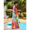 Плюс Размер Женщин Новый Принт Пляжный Свободный Платье Праздничный Бикини Накидка