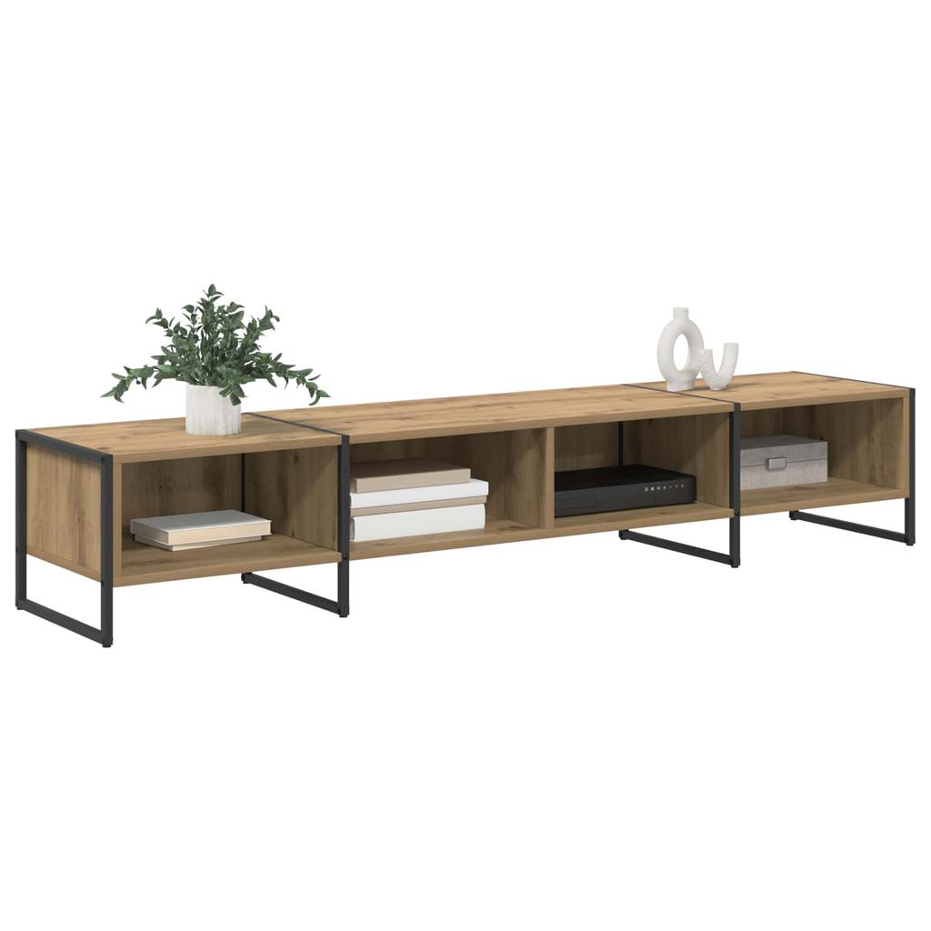 TV Stand Handcrafted Oak 170.5 x 36 x 30.5 cm