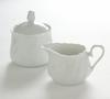 [White Tableware] High-Quality White Porcelain TORSIONE Twisted Sugar Pot & Creamer