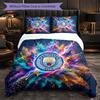 Manchester City Pattern 3 Pieces Bedding Set Soft Microfiber Duvet Cover with Pillow Cases for Bedroom