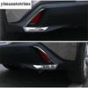 For Lexus UX 200 250H  - 2024 Rear Tail Bumper Fog Lights Lamps Eyelid Eyebrow Stripes Cover Kit Trim ABS Chrome Accessories