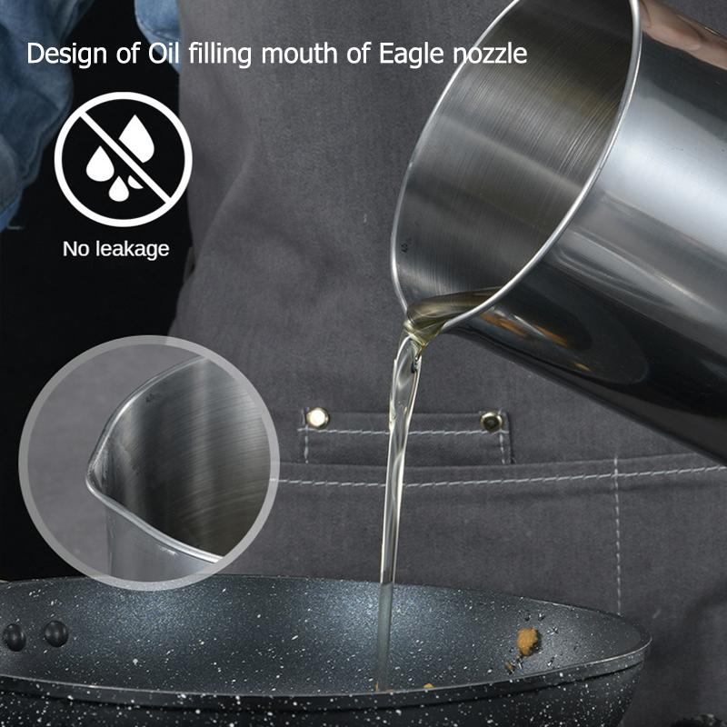 Нержавеющая сталь 1,8 л 304 Масляный фильтр Контейнер-банка для фильтрации беконного жира Резервуар для воды большой вместимости Хранение Кухонные инструменты для приготовления пищи