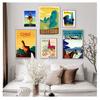 Pop Art Canvas Paintings Vintage Wall Kraft Posters Coated Wall Stickers Home Decorative Gift Travel To Chile San Diego Alpaca