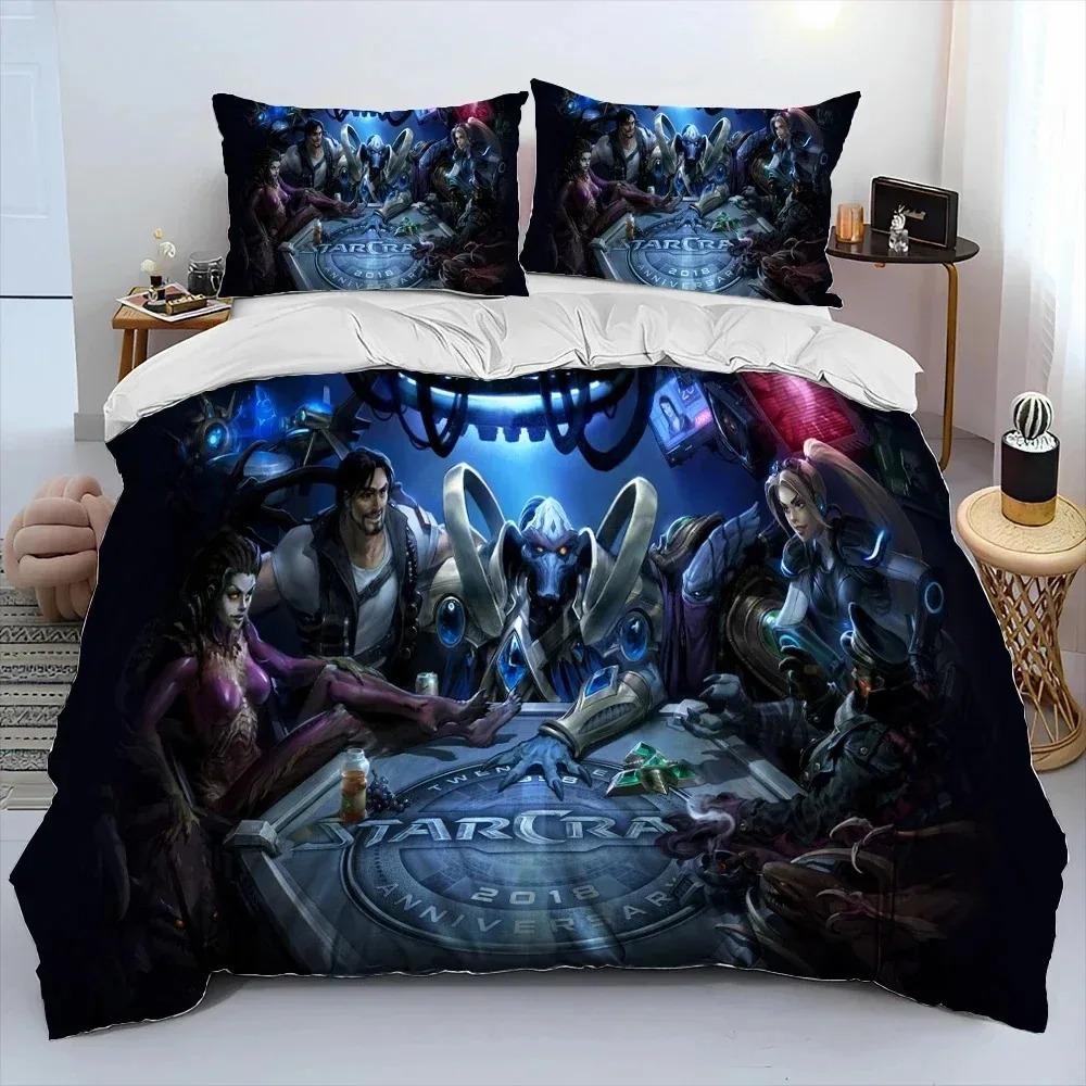 3D HD StarCraft Gamer PC одеяло комплект постельного белья, пододеяльник комплект постельного белья пододеяльник наволочка, комплект постельного белья размера «king-size» для детей