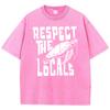 White Respect The Locals To Protect Sea Turtles T-Shirt Male Cotton Casual Tee Shirt Design Street Tshirt Senior Sports Tops