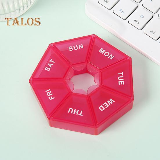 Еженедельный органайзер для таблеток с 7 отделениями, портативный дорожный футляр для таблеток, дозатор для приема лекарств один раз в день, ящик для хранения капсул