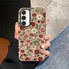 Мягкая обложка Чехол Capa для Samsung Galaxy S25 S20 FE S23 A26 S25Ultra A16 S23Ultra A56 S24 Ultra A36 Ретро Маленький Цветок