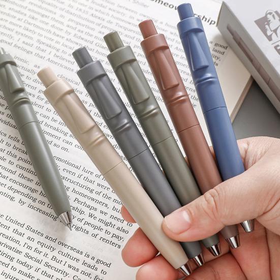 5 шт. гелевых ручек Moai Style Smooth Roller Ink Letter Pens 0,5 мм Тонкий кончик Эргономичный дизайн Удобная ручка Ручки для подписи