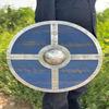 45.72 Cm Wooden Viking Shield, Viking Warrior Shield, Valhalla Round Viking Shield, Ideal for LARP, Battle Cosplay, Home Decor