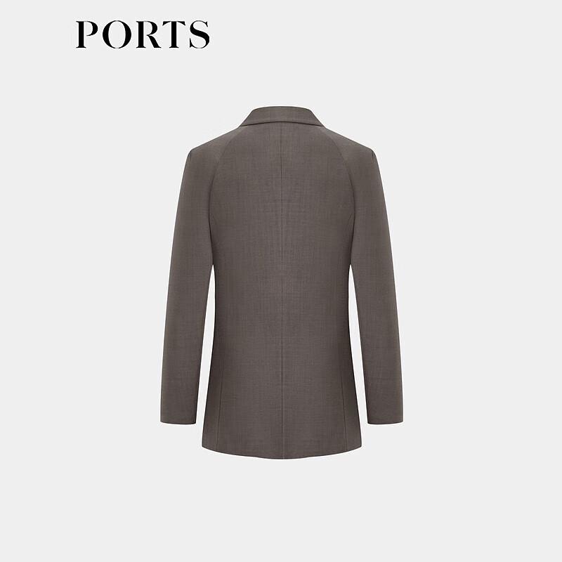 PORTS Women's Rock Grey Single-Button Cropped Blazer