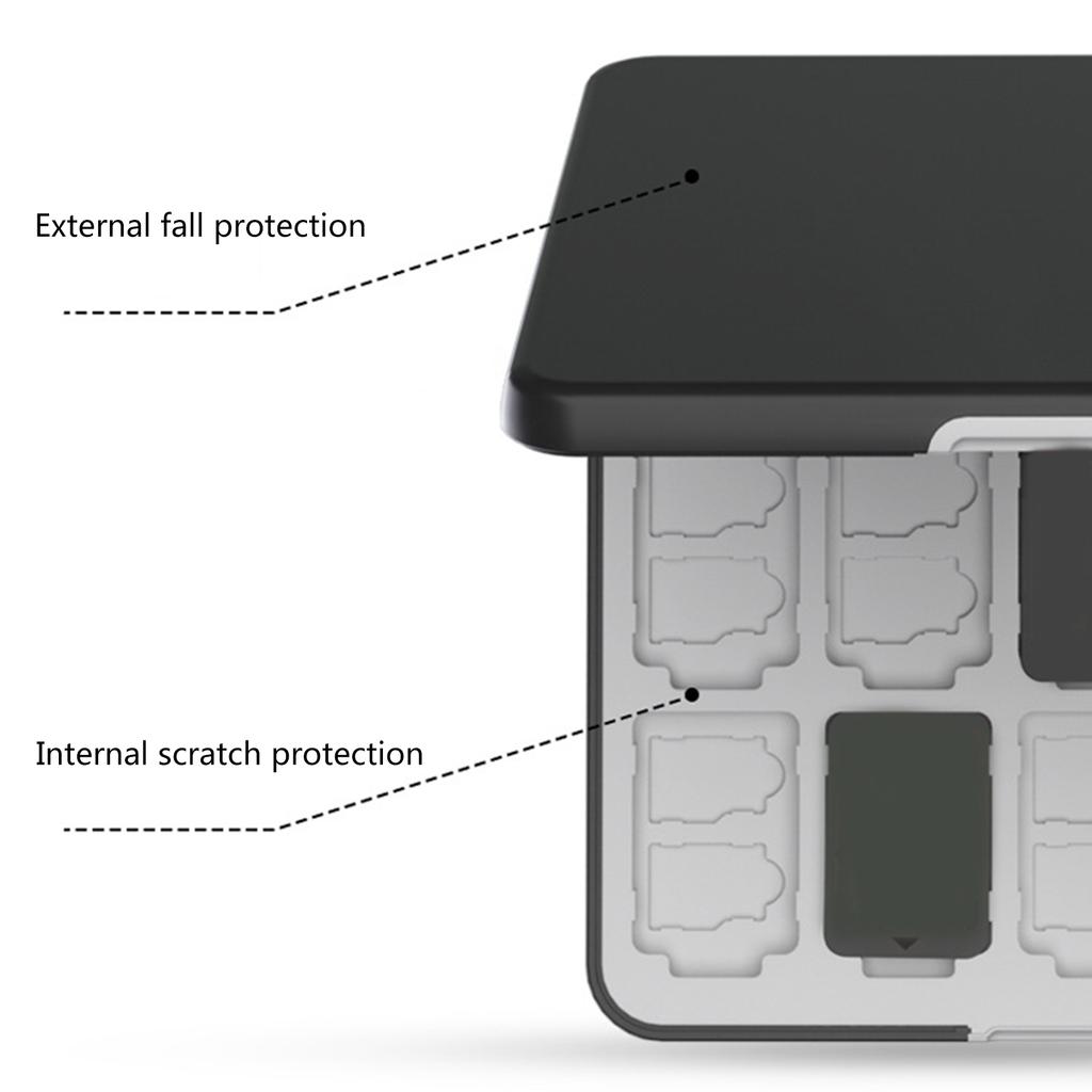 Портативный держатель для хранения игровых карт, чехол, слоты для картриджей, бокс-протектор для карт MicroSD для игровых аксессуаров NS Switch