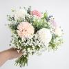 Bride Bouquet Artificial Flowers White Silk Fake Flower Romantic Dandelion Bouquet